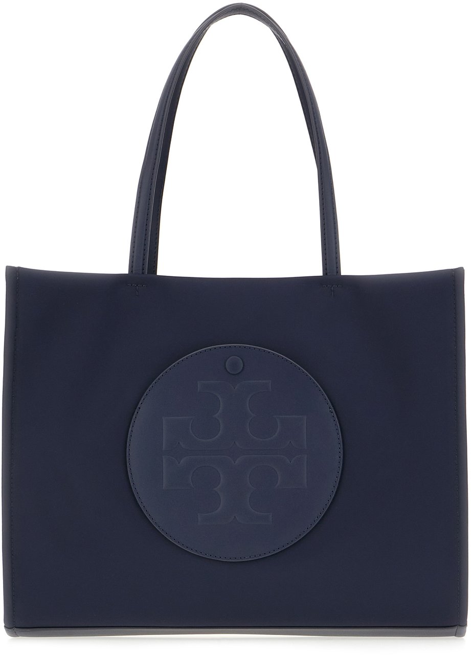 Tory Burch Tory Burch Navy blue nylon small Ella shopping bag Blauw