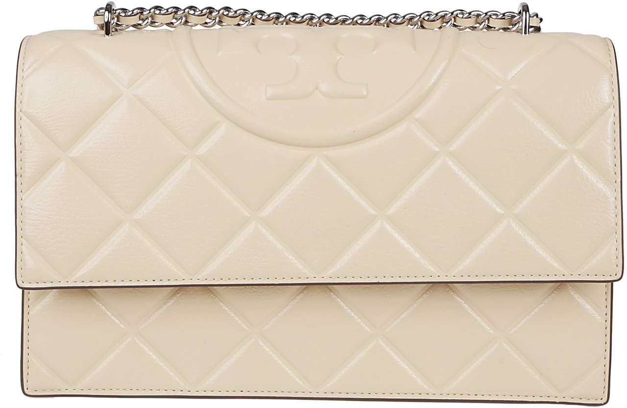 Tory Burch Fleming Convertible Shoulder Bag Nude & Neutrals Beige