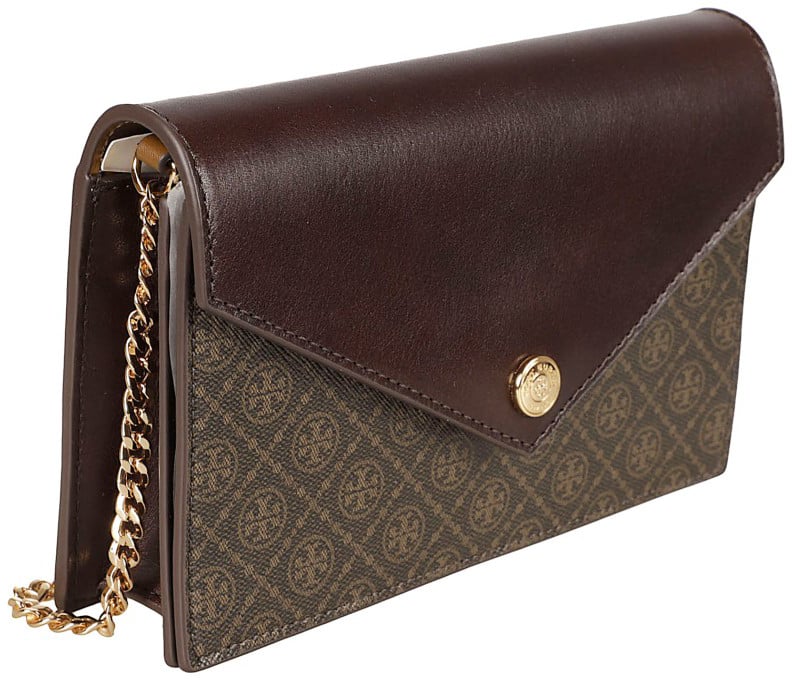 Tory Burch Brown Cotton Bag Zwart