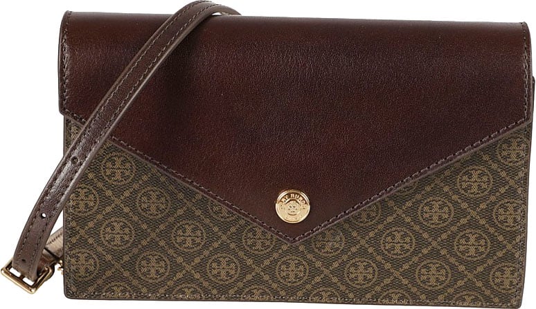 Tory Burch Brown Cotton Bag Zwart