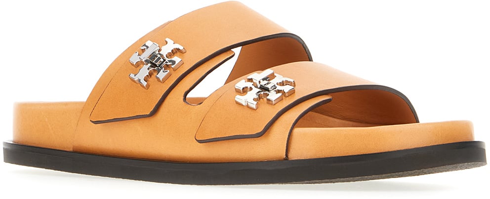 Tory Burch Tory Burch Caramel leather Slider sandals Bruin