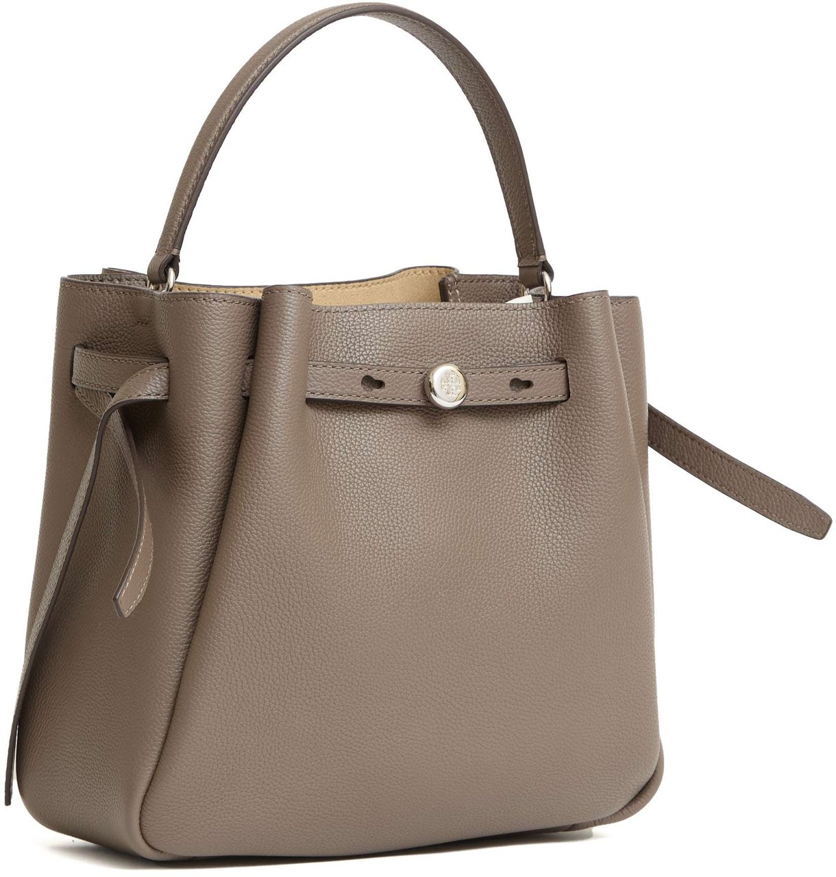 Tory Burch Bucket Bag Con Manico Color Tortora Beige