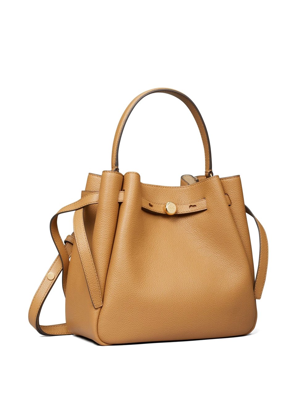Tory Burch Brown Romy Textured Leather Bucket Bag Bruin