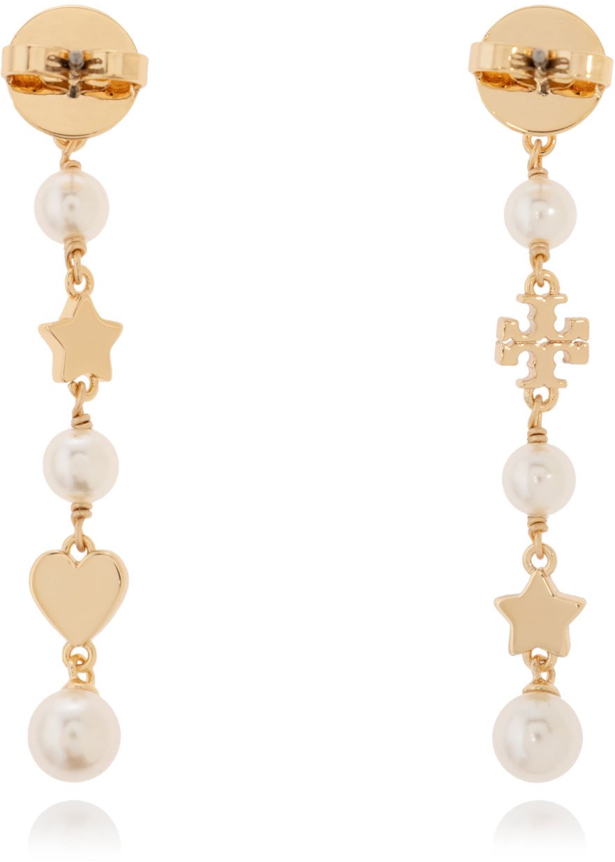 Tory Burch Kira Linear Pearl Earrings Goud