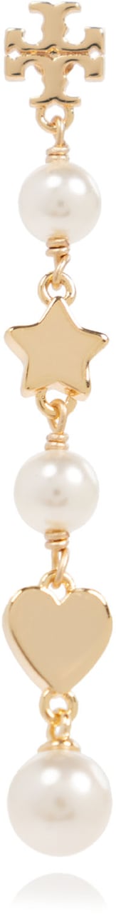 Tory Burch Kira Linear Pearl Earrings Goud