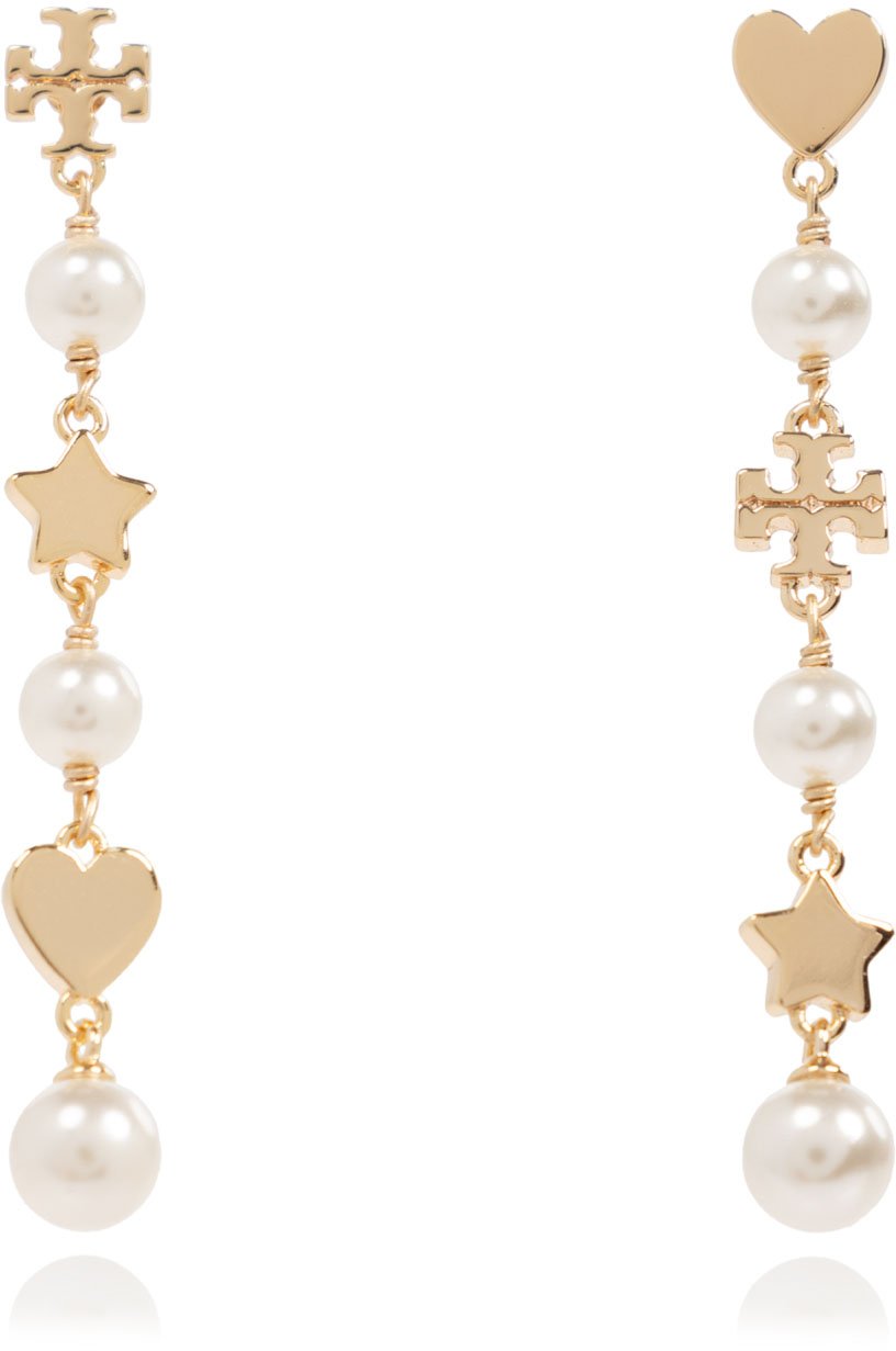 Tory Burch Kira Linear Pearl Earrings Goud