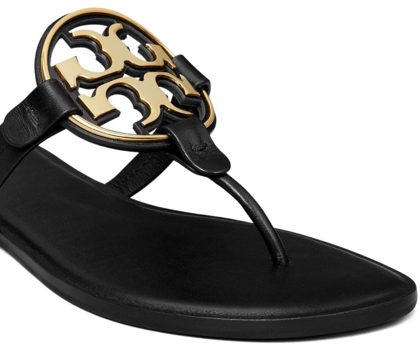 Tory Burch Sandals Perfect Black Gold Zwart