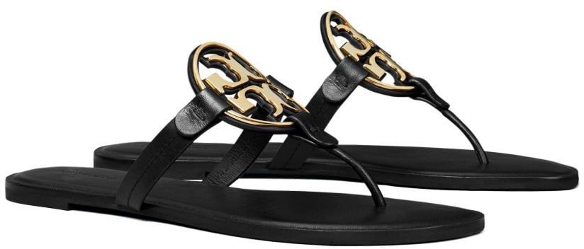 Tory Burch Sandals Perfect Black Gold Zwart