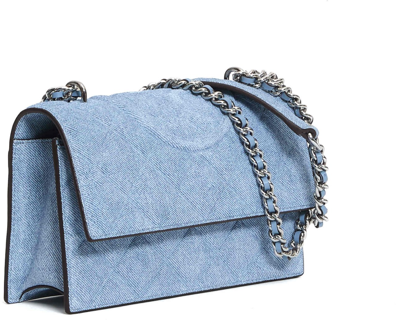 Tory Burch Small Shoulder Bag Denim Blauw