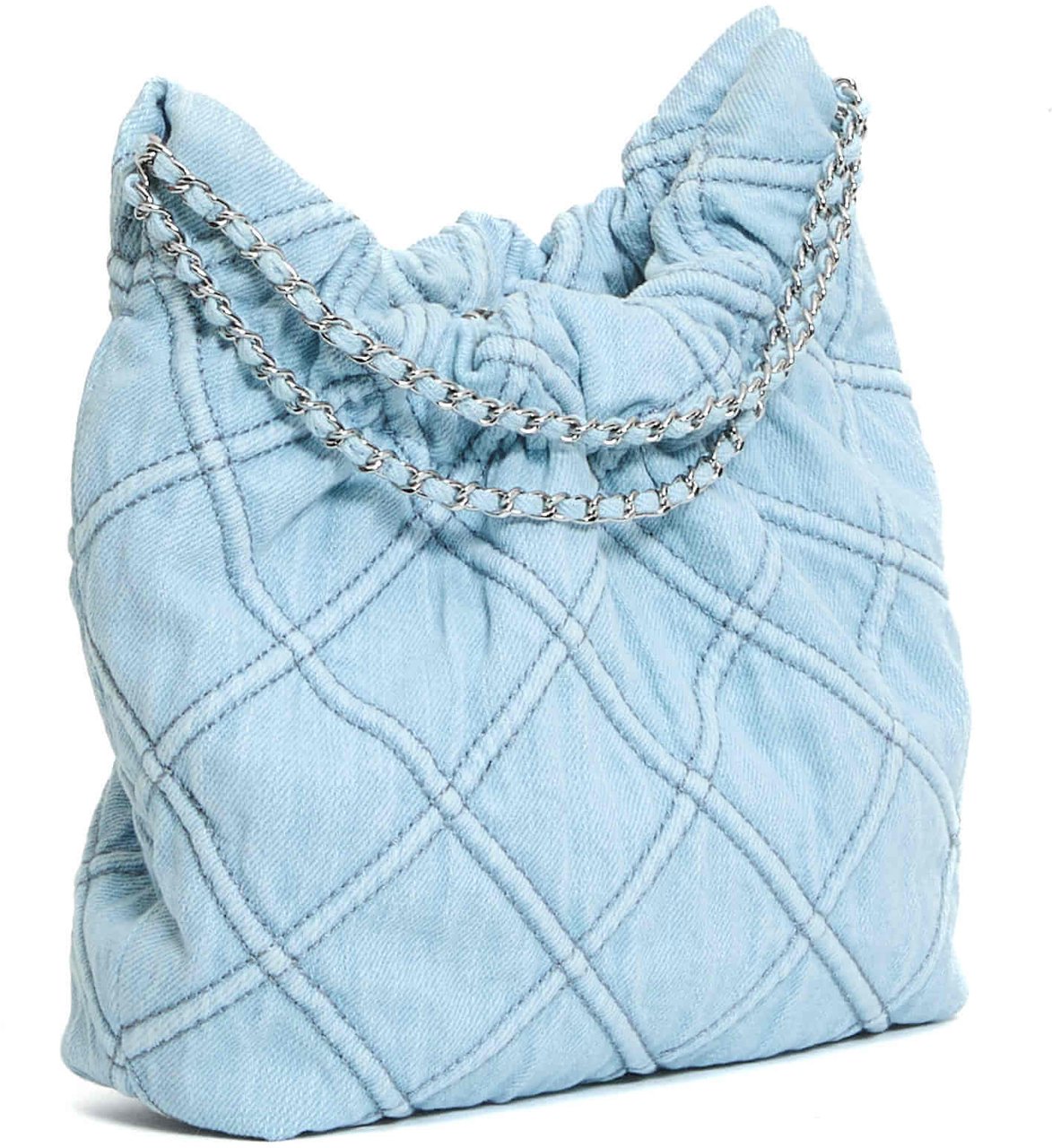 Tory Burch Mini Hobo Seltzer Denim Blauw