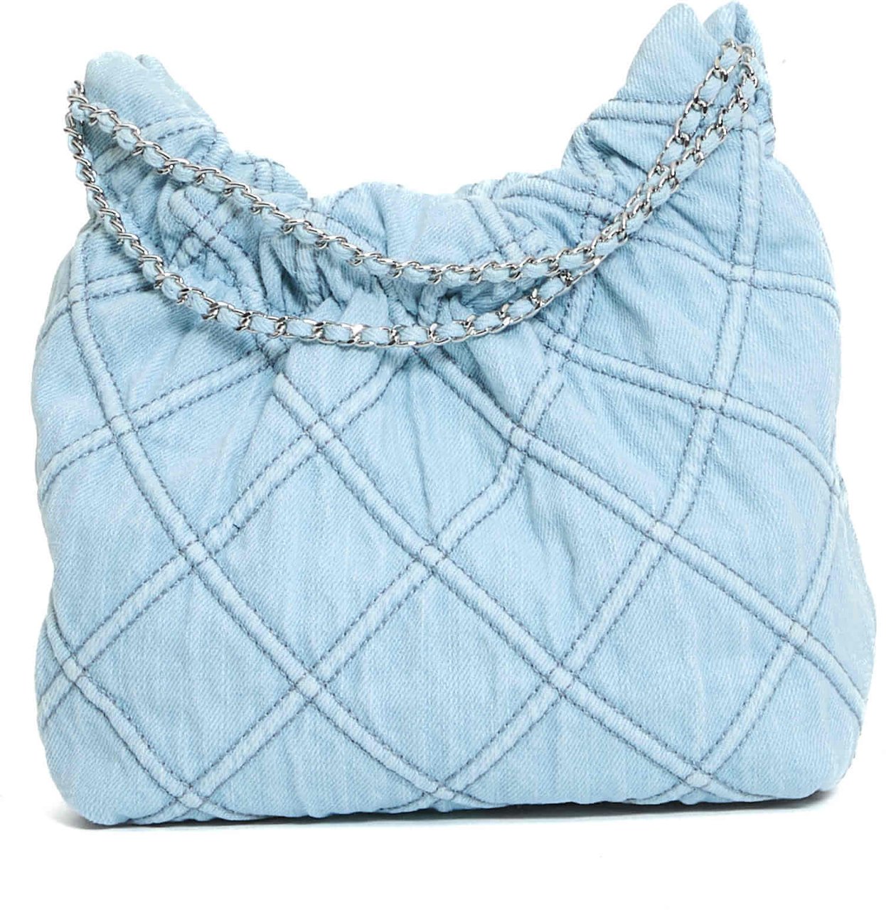 Tory Burch Mini Hobo Seltzer Denim Blauw