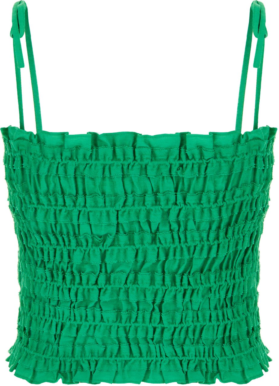 Tory Burch Tory Burch Grass green lyocell blend top Groen