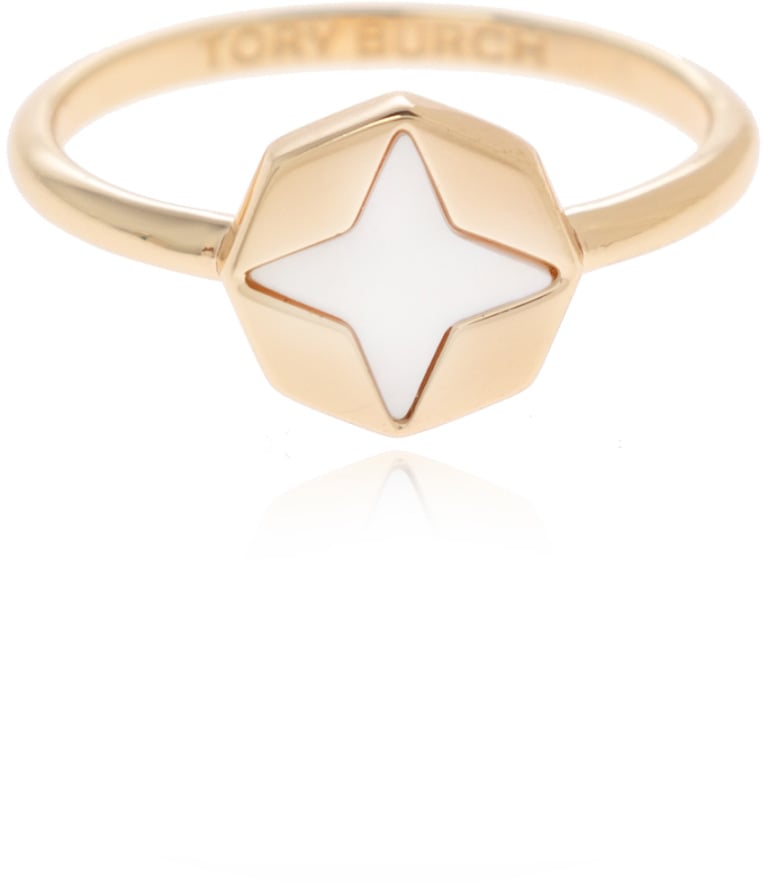 Tory Burch Clover Logo Set Of Three Rings Goud