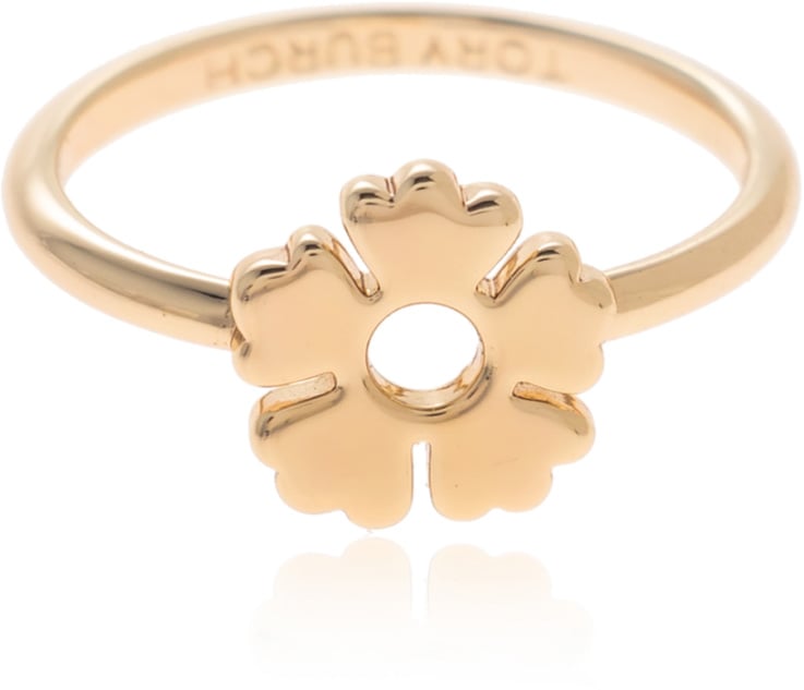 Tory Burch Clover Logo Set Of Three Rings Goud
