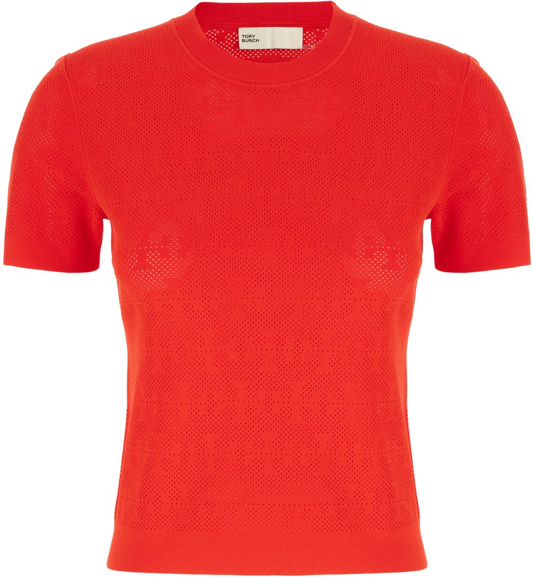 Tory Burch Tory Burch Red viscose blend top Rood