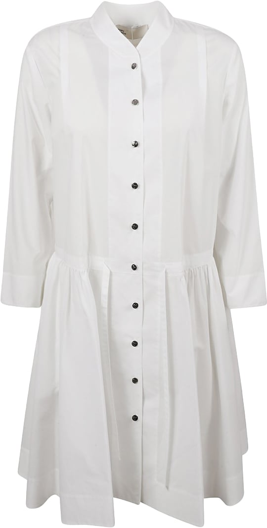 Tory Burch Button-Down Dress With Gathered Waist Wit