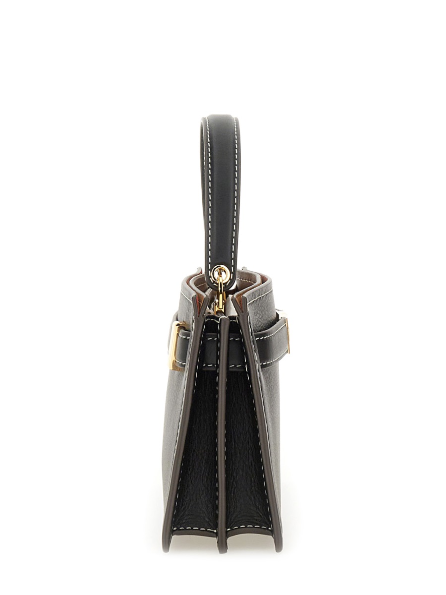 Tory Burch Lee Radziwill Petite Leather Crossbody Bag Zwart