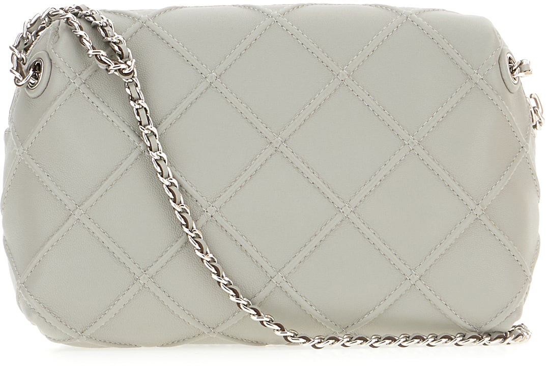 Tory Burch Tory Burch Grey nappa leather crossbody bag Grijs