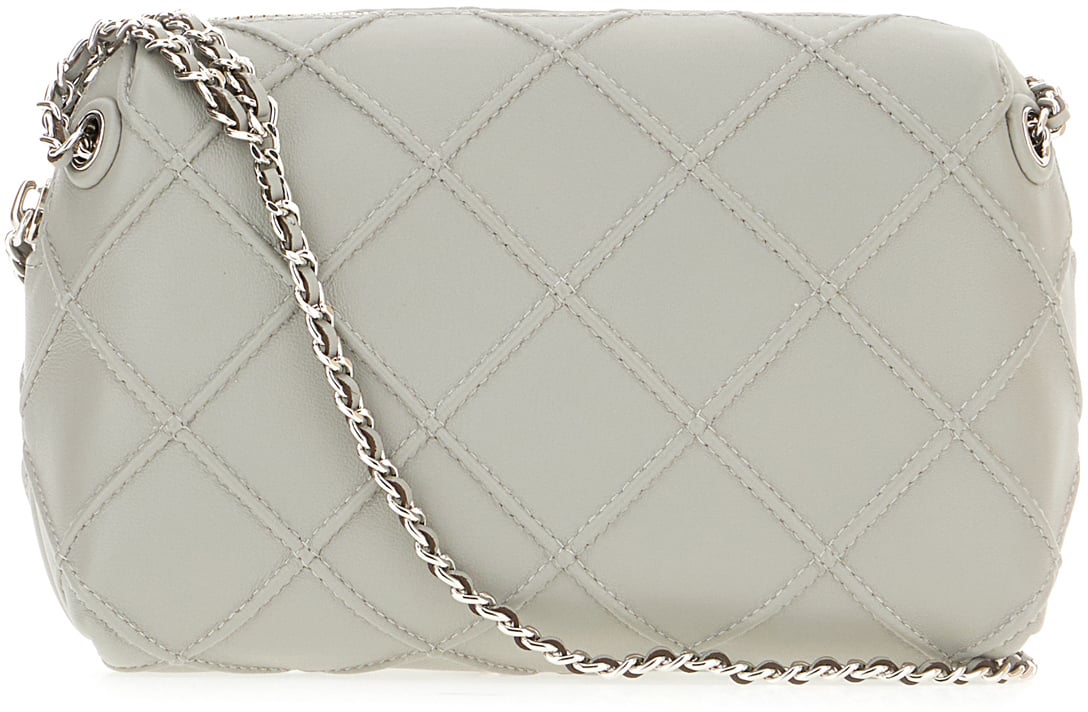Tory Burch Tory Burch Grey nappa leather crossbody bag Grijs