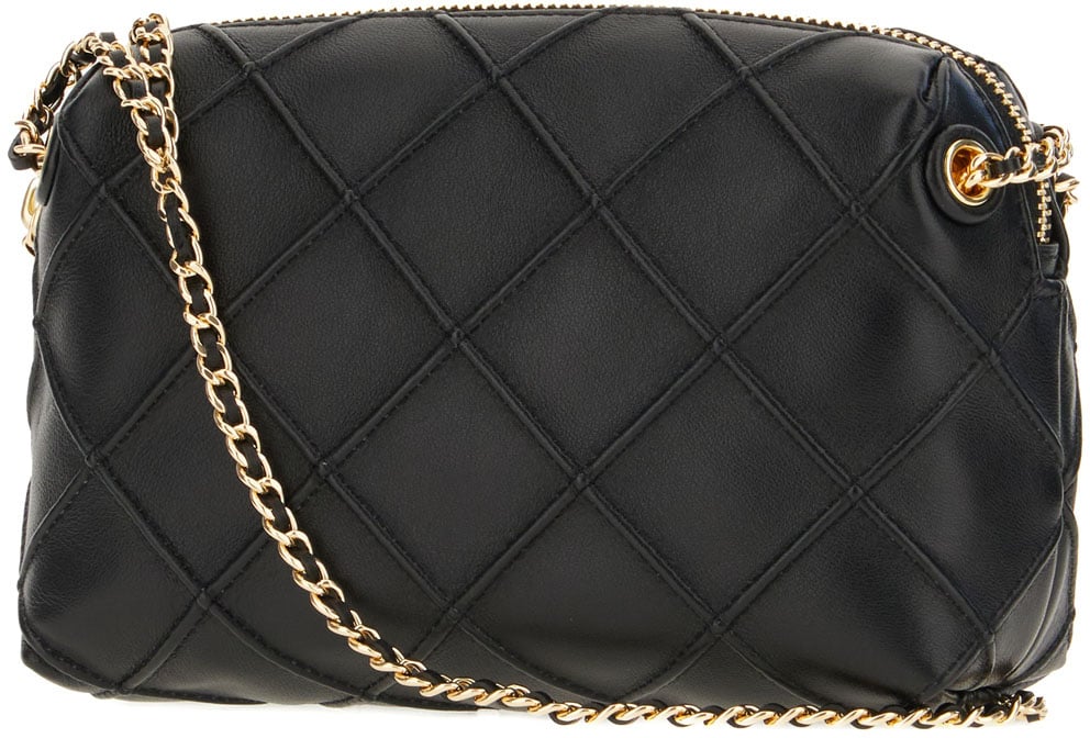 Tory Burch Black nappa leather crossbody bag Zwart