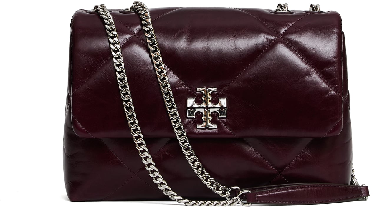 Tory Burch Borsa A Tracolla Convertibile Kira Diamond Quilt Distressed Rood