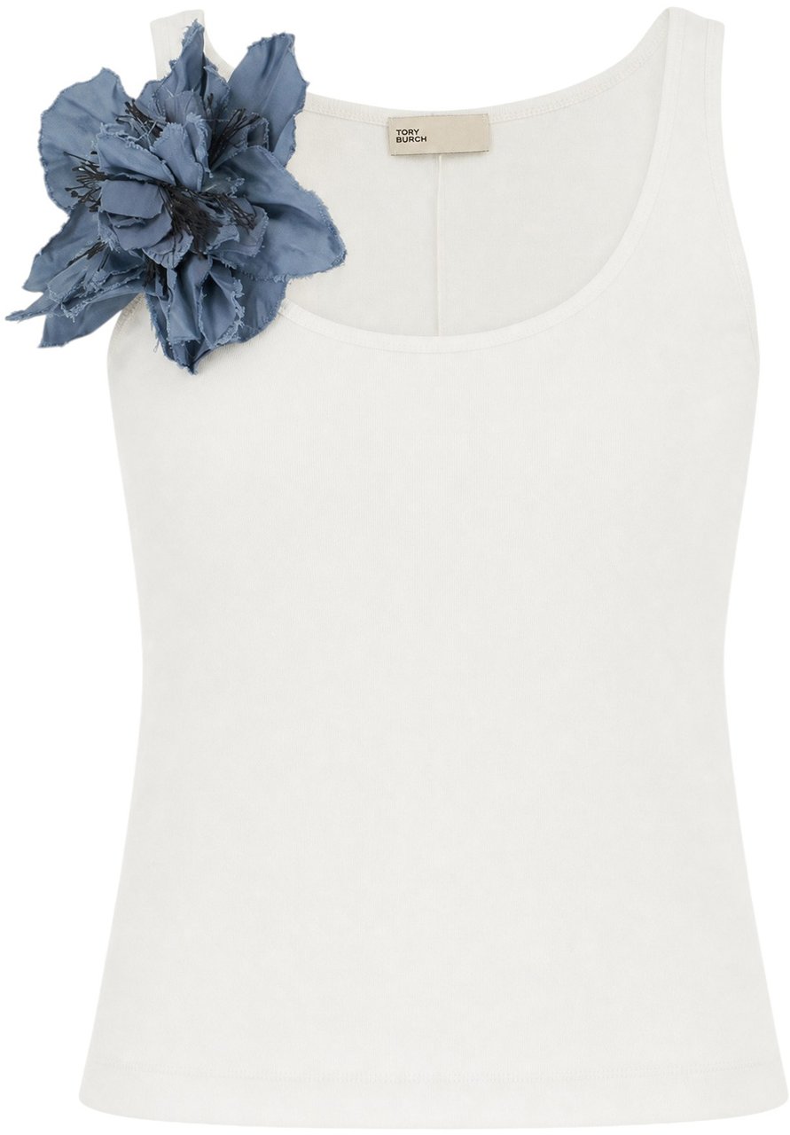 Tory Burch White cotton top Wit