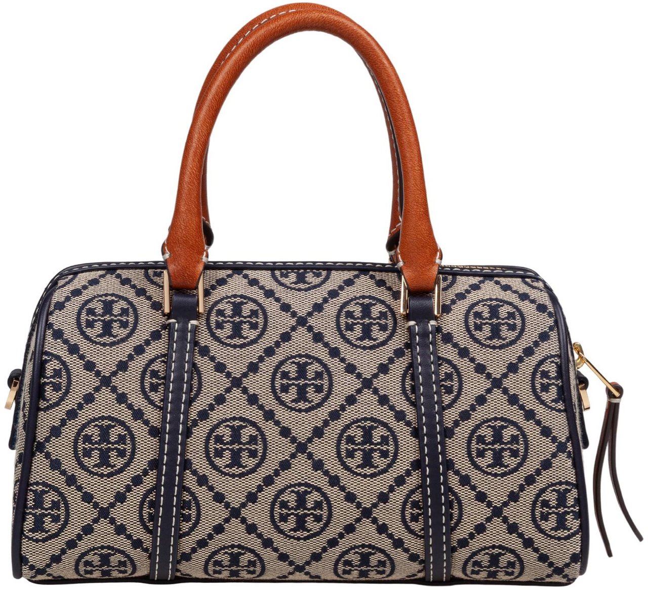 Tory Burch Tory burch monogram bucket in printed cotton monogram blue Blauw
