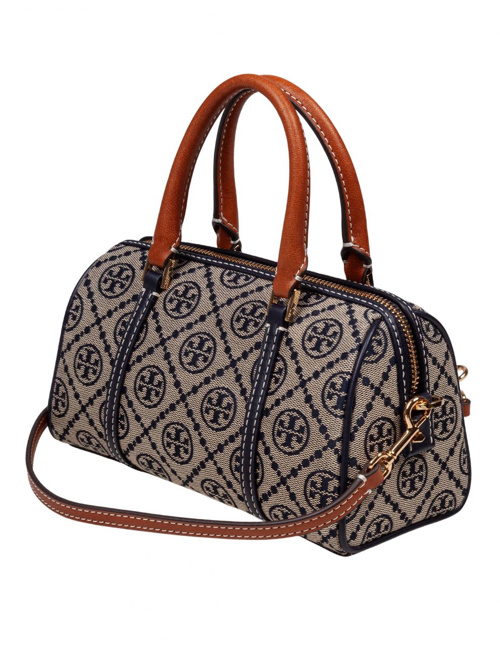 Tory Burch Tory burch monogram bucket in printed cotton monogram blue Blauw