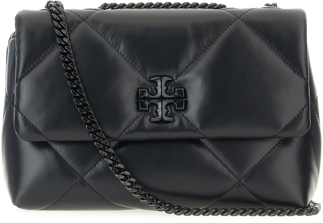 Tory Burch Black leather Kira shoulder bag Zwart