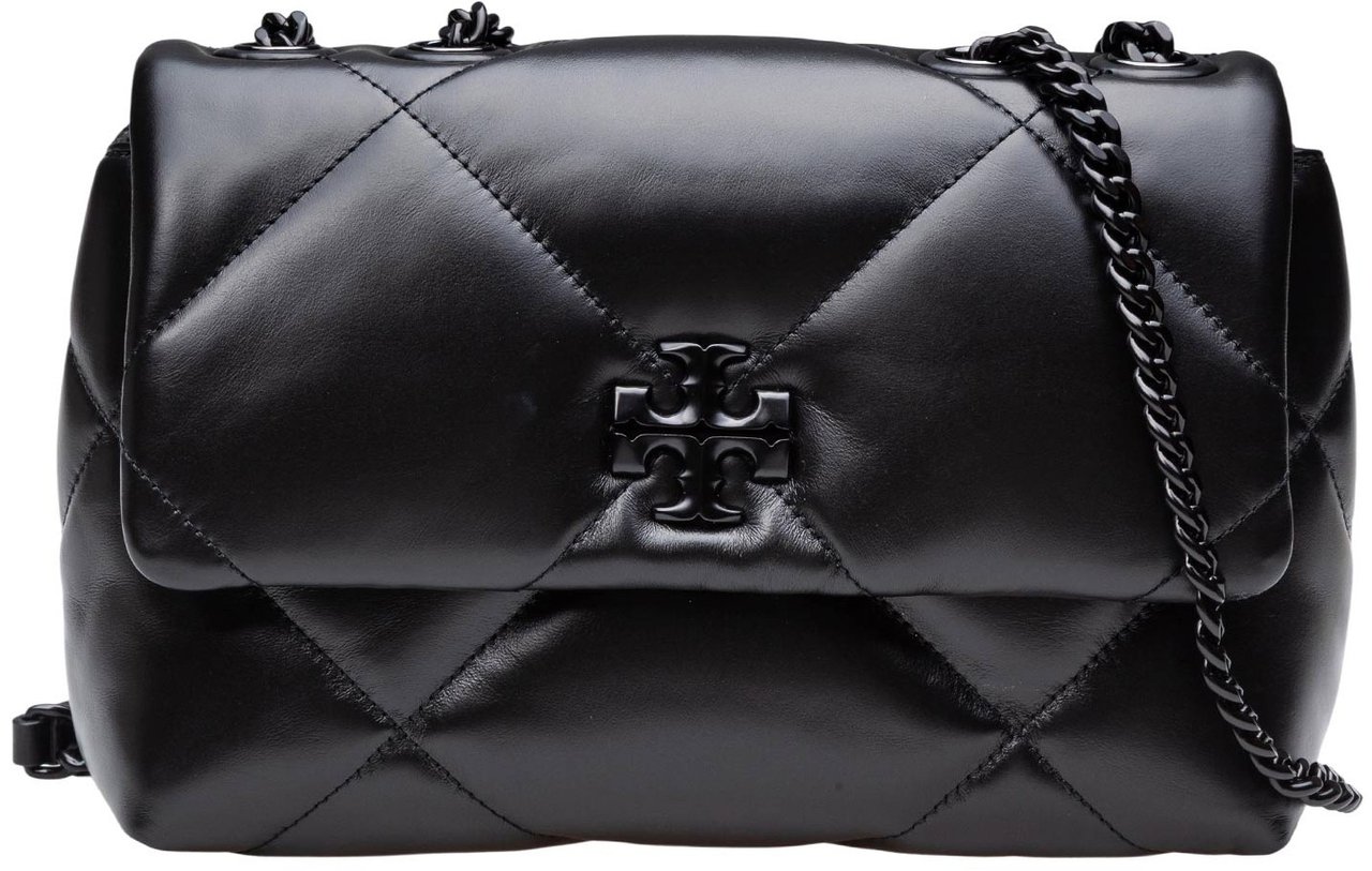Tory Burch Tory burch kira diamond quilt shoulder bags in quilted leather color black Zwart