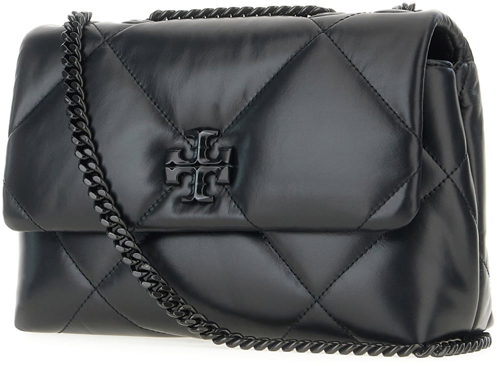 Tory Burch Black leather Kira shoulder bag Zwart