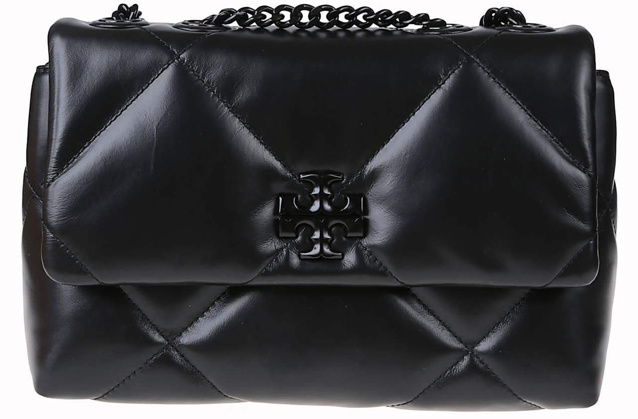 Tory Burch Small Kira Diamond Quilt Convertible Shoulder Bag Black Zwart