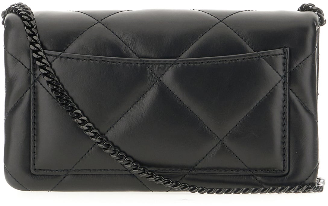 Tory Burch Black leather Kira shoulder bag Zwart