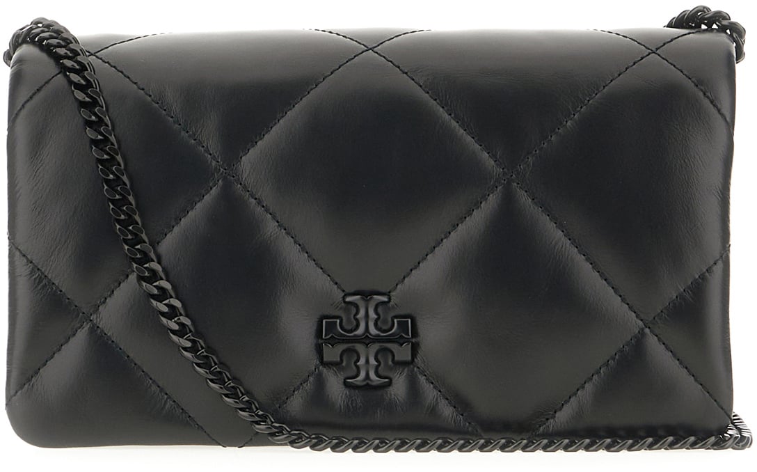 Tory Burch Black leather Kira shoulder bag Zwart