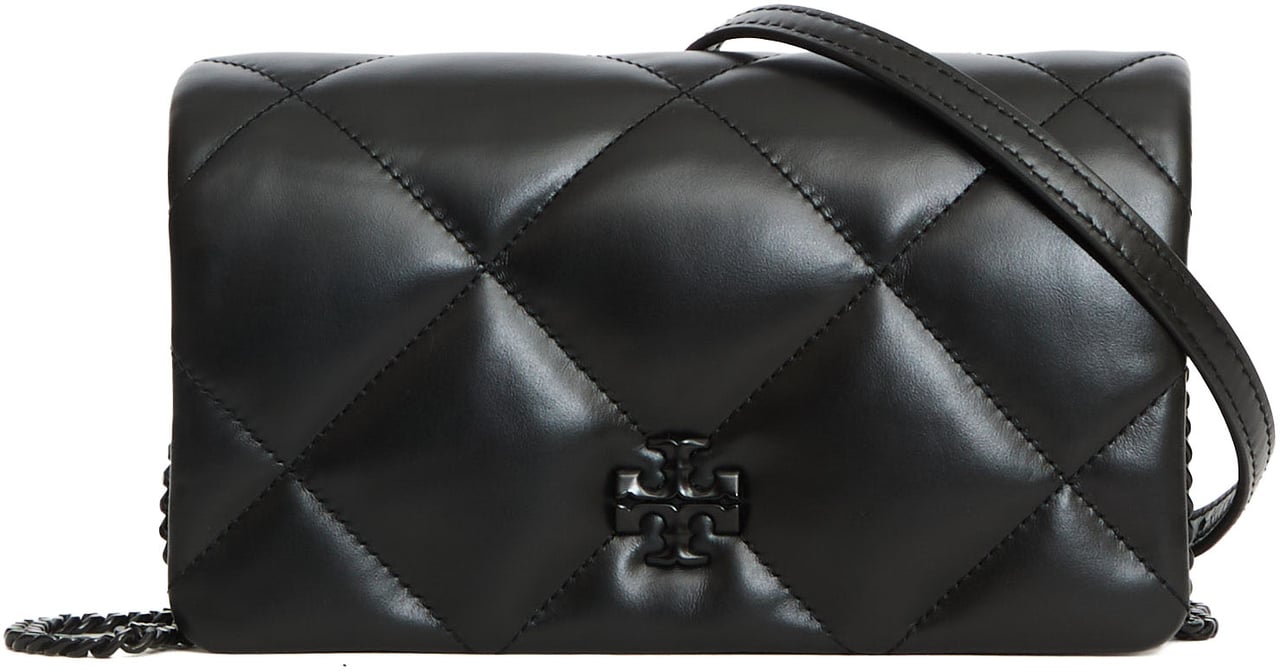 Tory Burch Borsa A Portafoglio Kira Diamond Quilt Catena Verniciata A Polvere Zwart