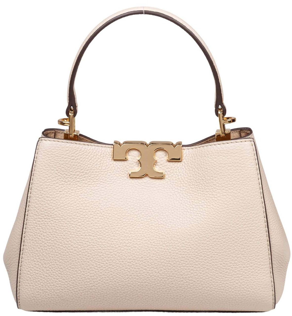 Tory Burch Tory burch eleanor mini satchel in hammered leather stone color Grijs