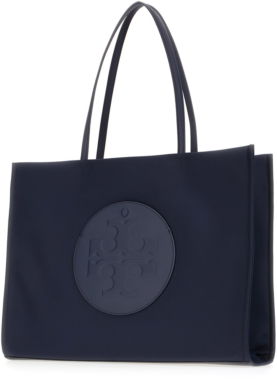 Tory Burch Tory Burch Navy blue nylon Ella shopping bag Blauw