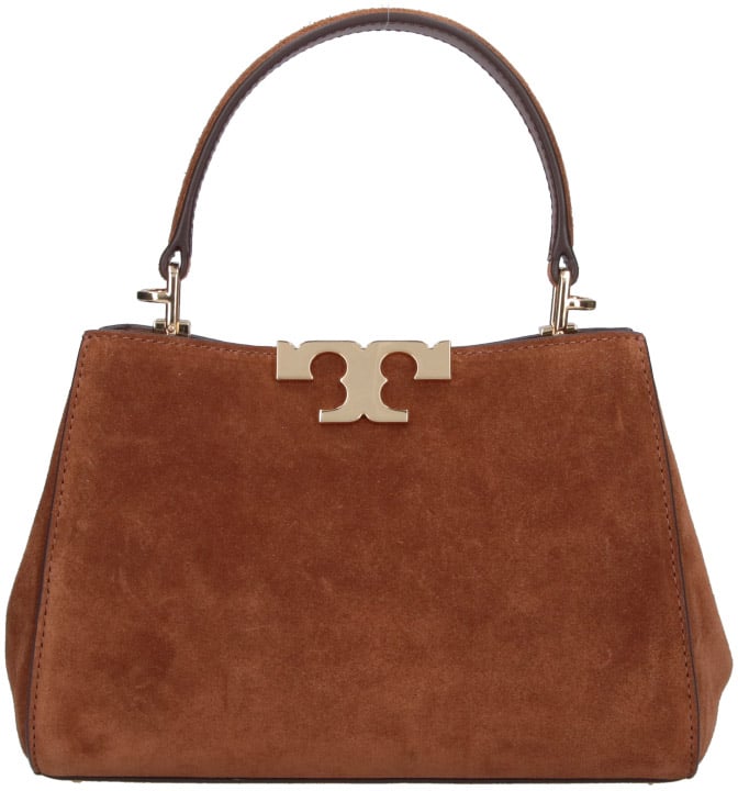 Tory Burch Brown Eleanor Mini Suede Bag Bruin