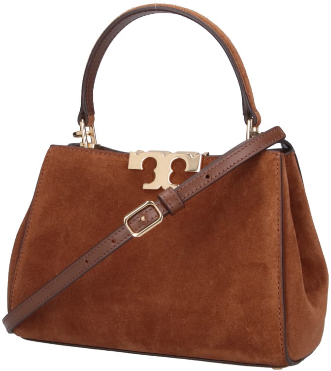 Tory Burch Brown Eleanor Mini Suede Bag Bruin