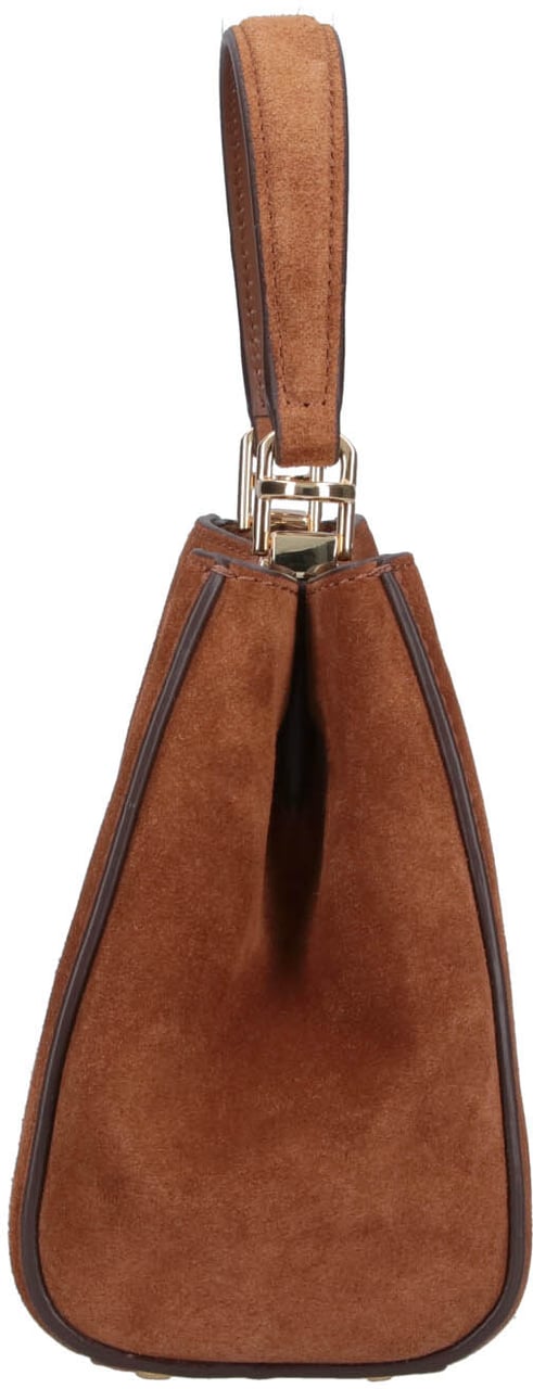 Tory Burch Brown Eleanor Mini Suede Bag Bruin