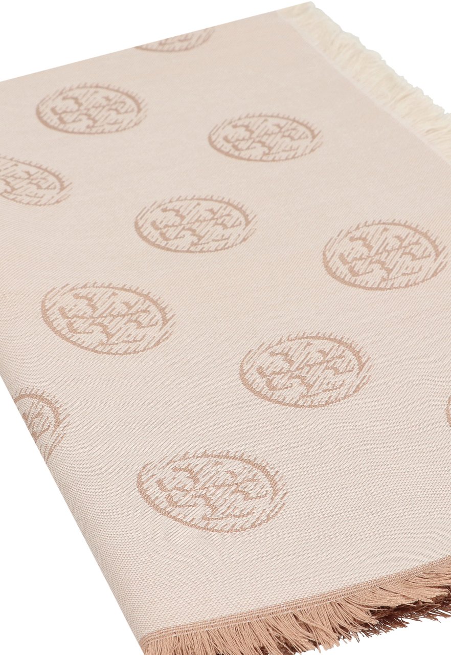 Tory Burch Wool and silk scarf Beige