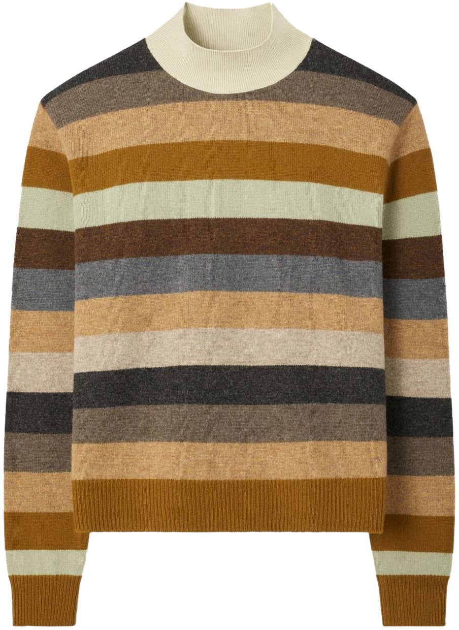 Tory Burch Sweaters Sage Grey Wide Stripe Grijs