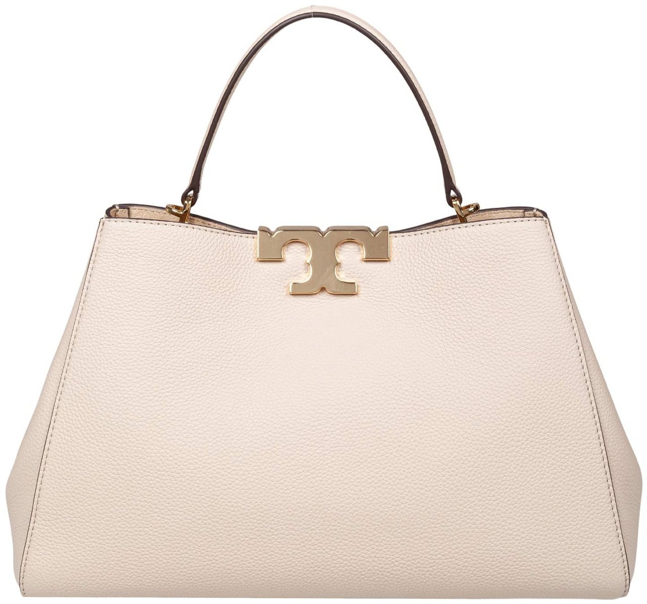Tory Burch Tory burch eleanor satchel leather bag in stone Grijs