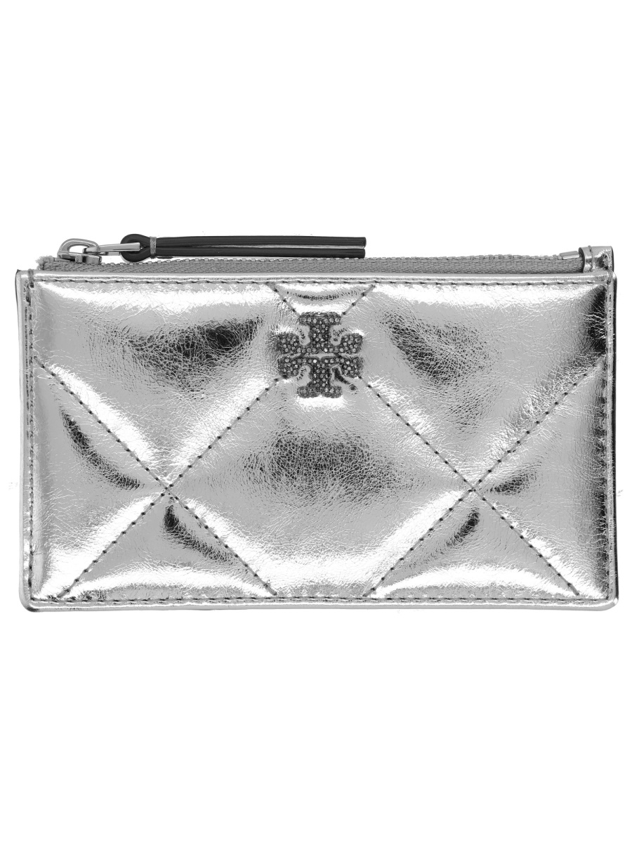 Tory Burch Kira Leather Quilted Card Holder Wit