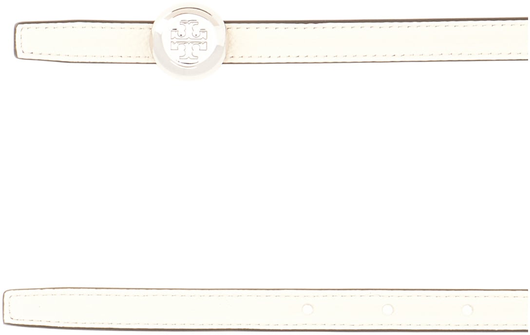 Tory Burch Ivory leather reversible belt Neutraal