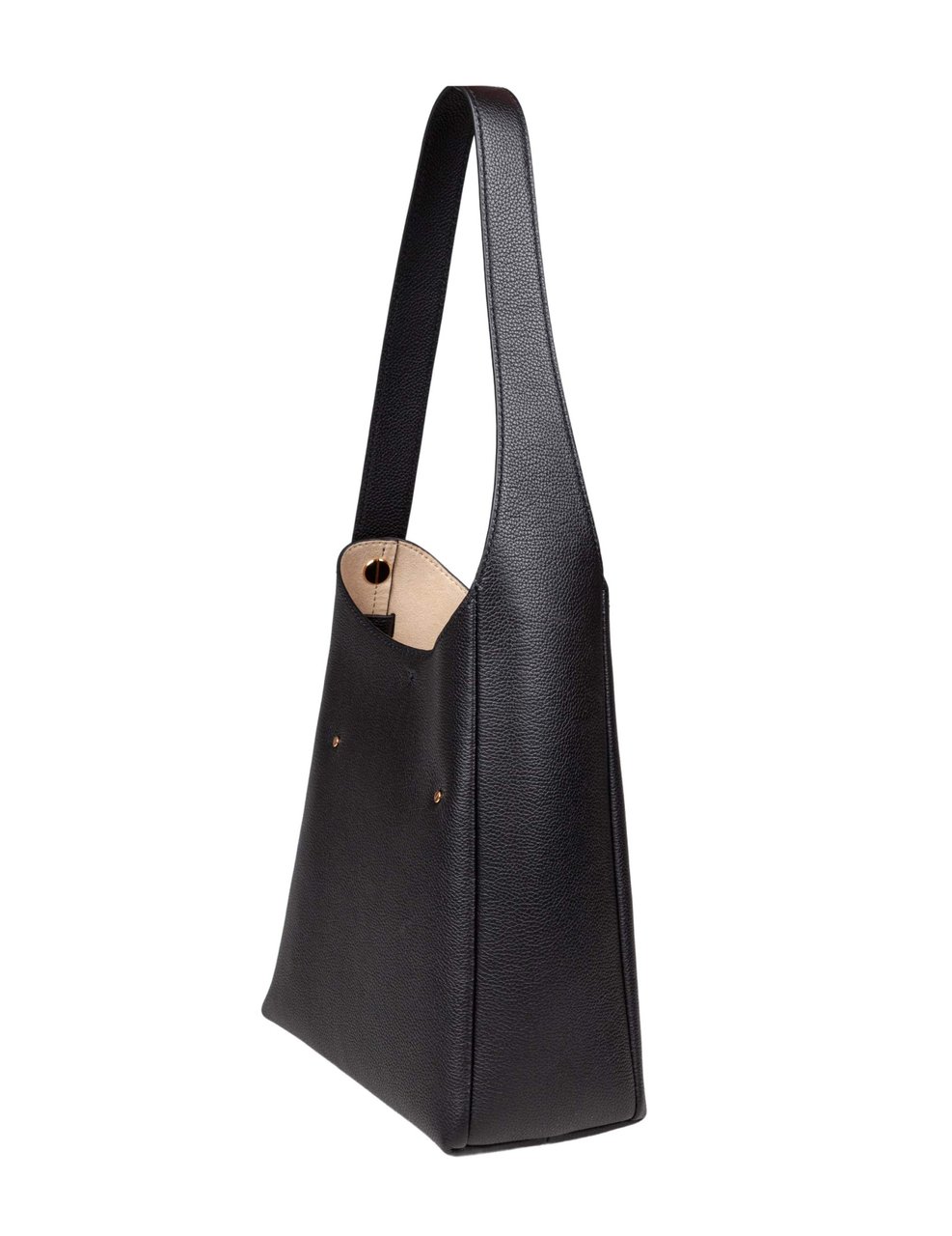 Tory Burch Tory burch romy small leather hobo bag, black Zwart