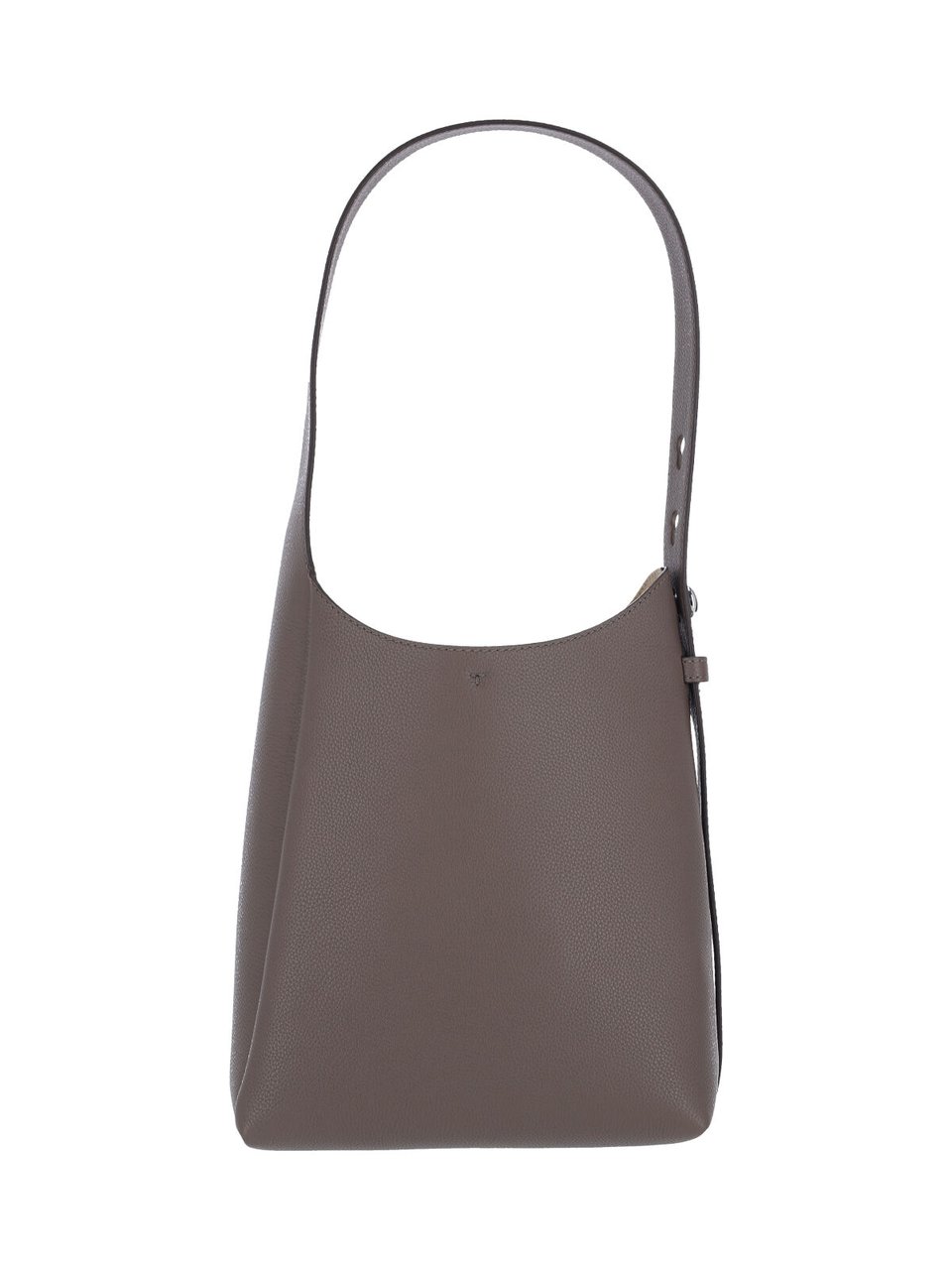 Tory Burch Small Structured Calf Leather Shoulder Bag Bruin