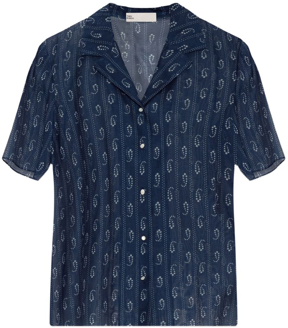 Tory Burch Shirts Blue Navy