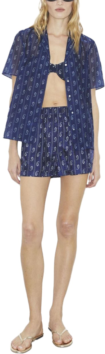 Tory Burch Shorts Blue Blauw