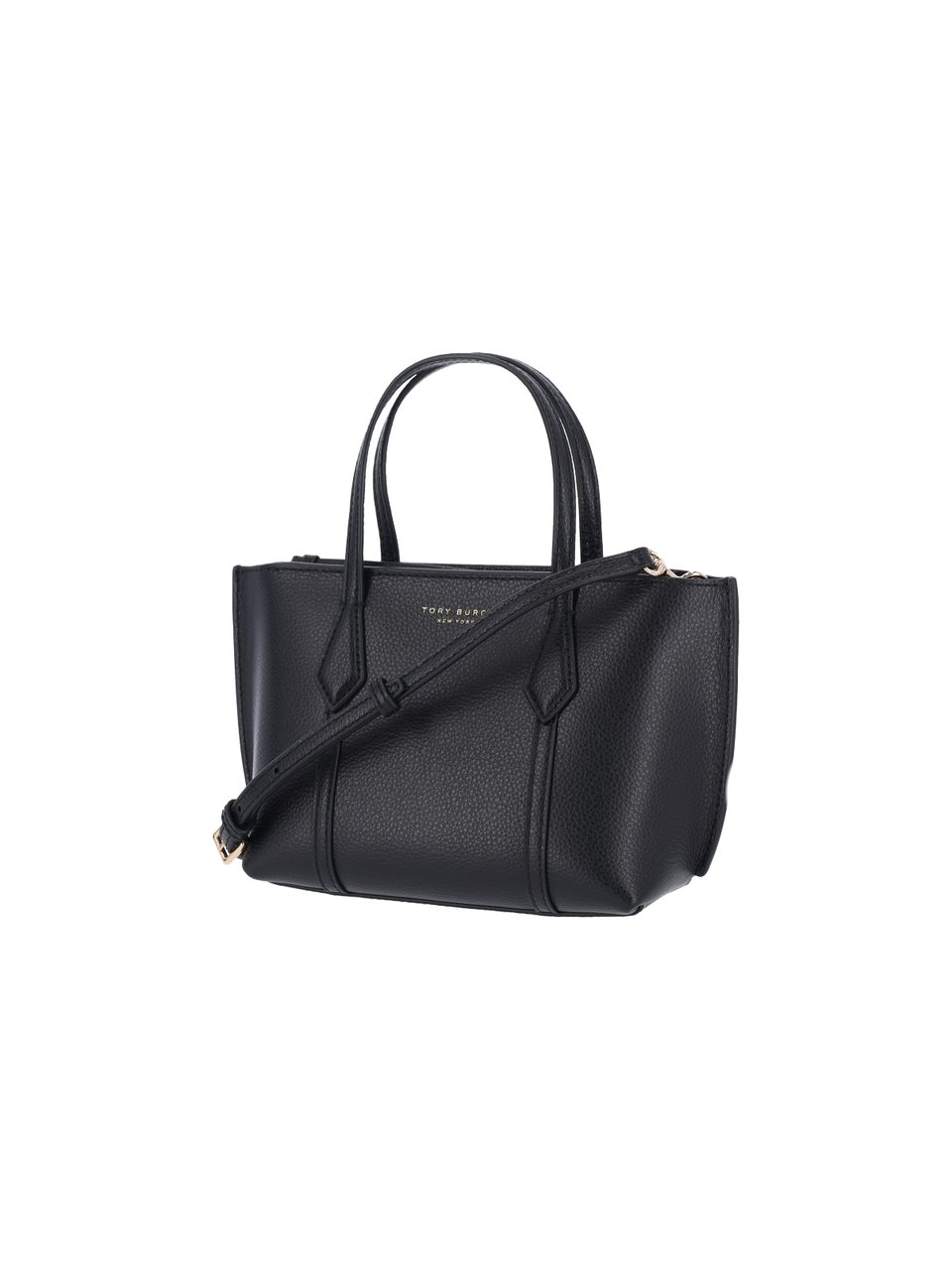 Tory Burch Structured Black Handbag with Detachable Shoulder Strap Zwart